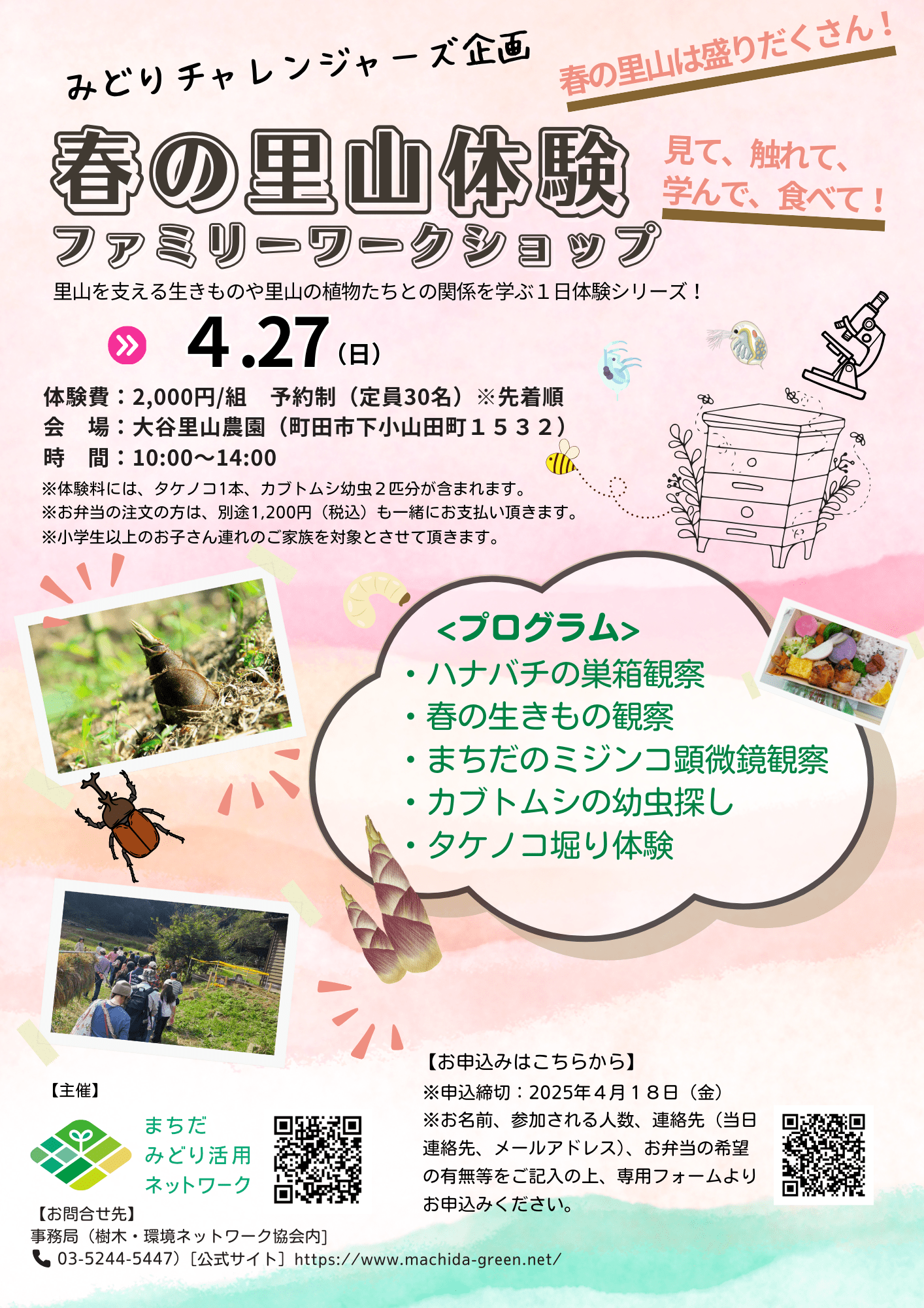 春の里山体験　ファミリーワークショップ